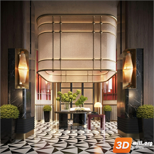 Lobby Decoration Skp Files 